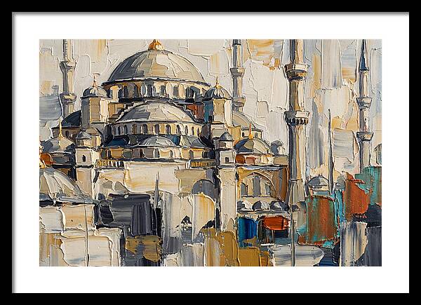 Historic Mosque In Palette Knife Style