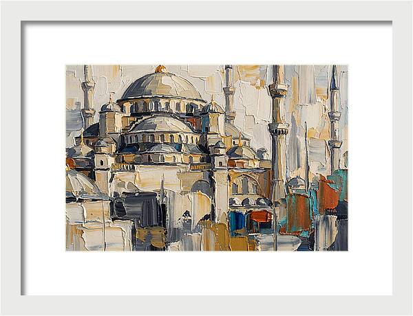 Historic Mosque In Palette Knife Style