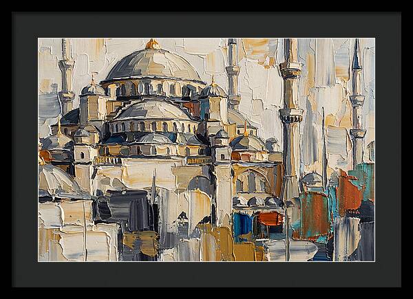 Historic Mosque In Palette Knife Style