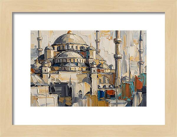 Historic Mosque In Palette Knife Style