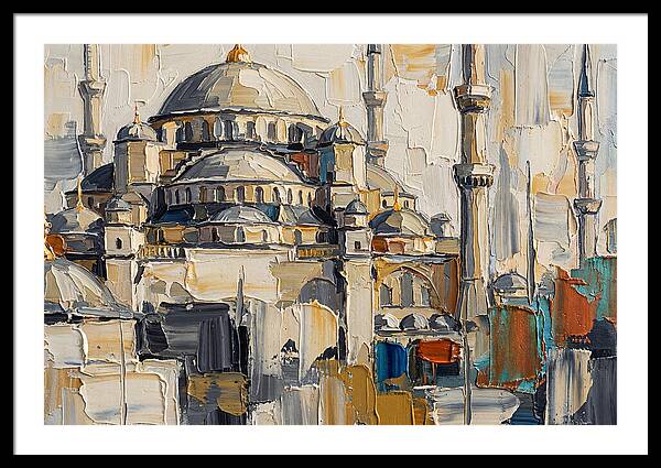 Historic Mosque In Palette Knife Style