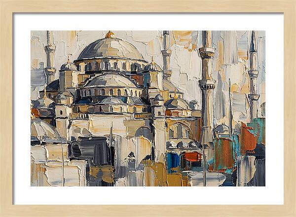 Historic Mosque In Palette Knife Style