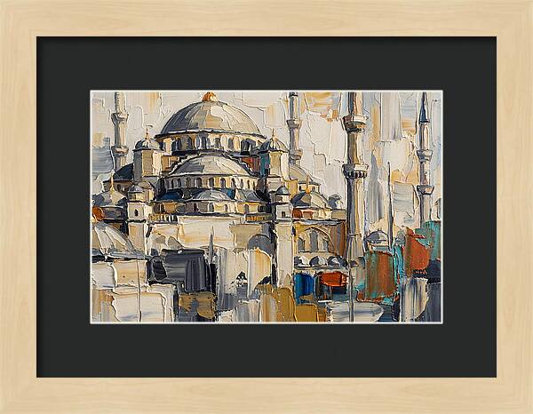 Historic Mosque In Palette Knife Style