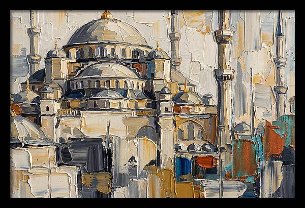 Historic Mosque In Palette Knife Style