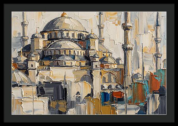 Historic Mosque In Palette Knife Style