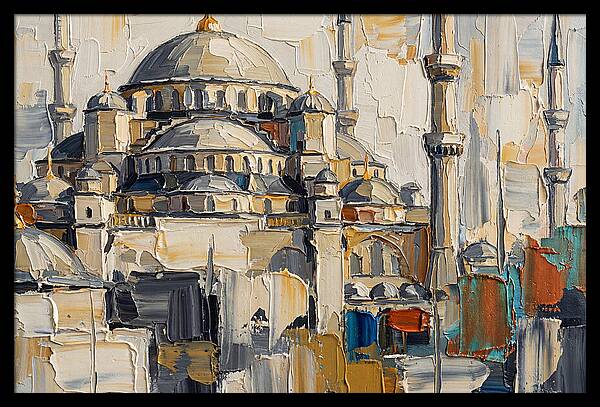 Historic Mosque In Palette Knife Style