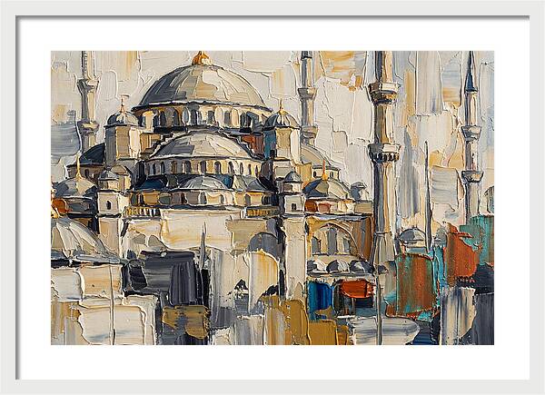 Historic Mosque In Palette Knife Style