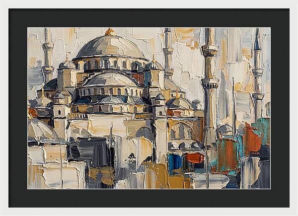 Historic Mosque In Palette Knife Style