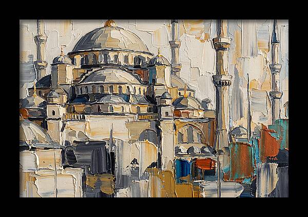 Historic Mosque In Palette Knife Style