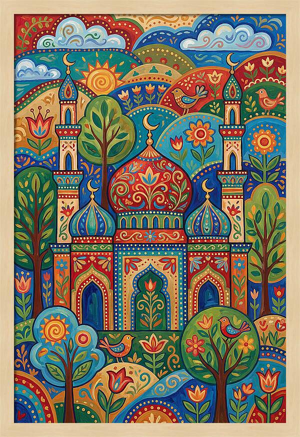 Historic Mosque Surrounded By Nature