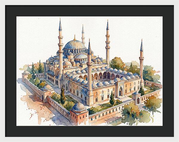 Historic Mosque Watercolor