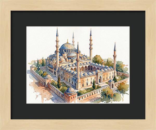 Historic Mosque Watercolor