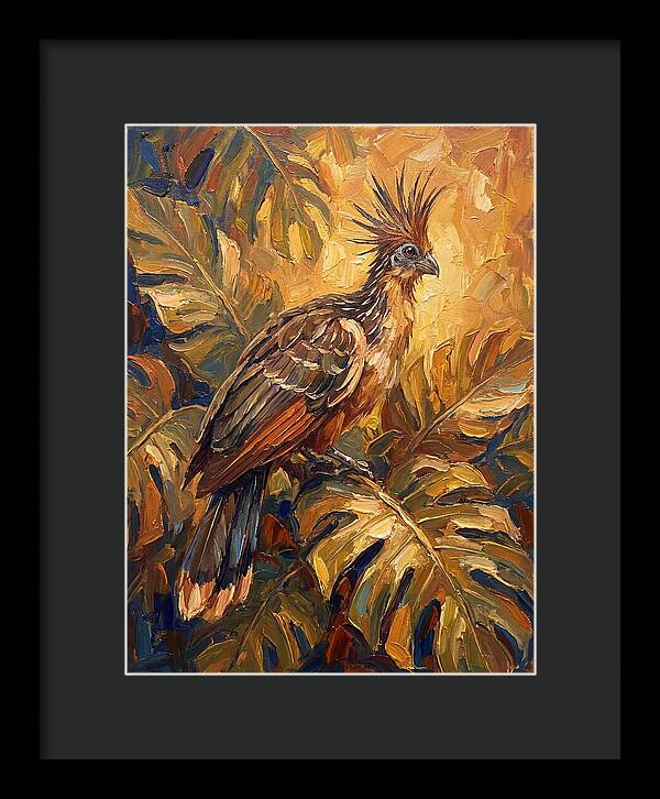 Hoatzin Among Tropical Foliage