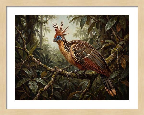 Hoatzin Perched In Lush Jungle