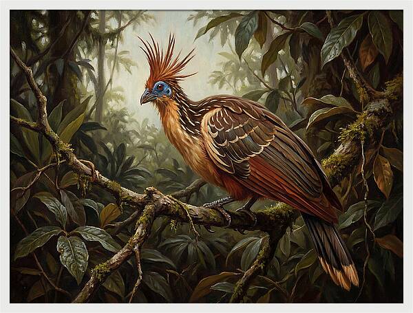 Hoatzin Perched In Lush Jungle