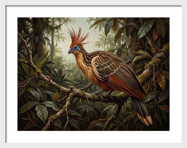 Hoatzin Perched In Lush Jungle