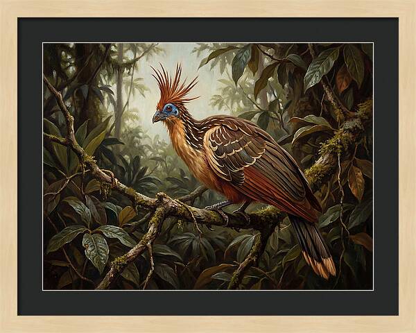 Hoatzin Perched In Lush Jungle
