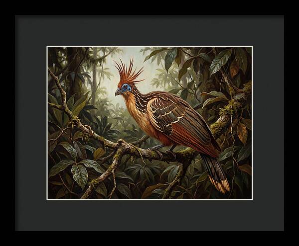 Hoatzin Perched In Lush Jungle