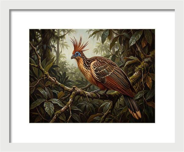 Hoatzin Perched In Lush Jungle