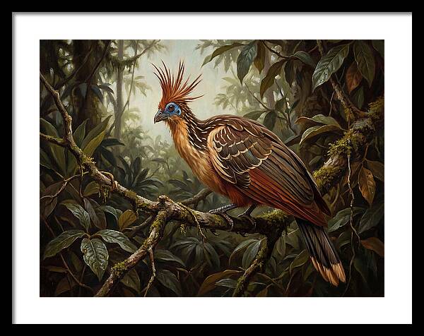 Hoatzin Perched In Lush Jungle