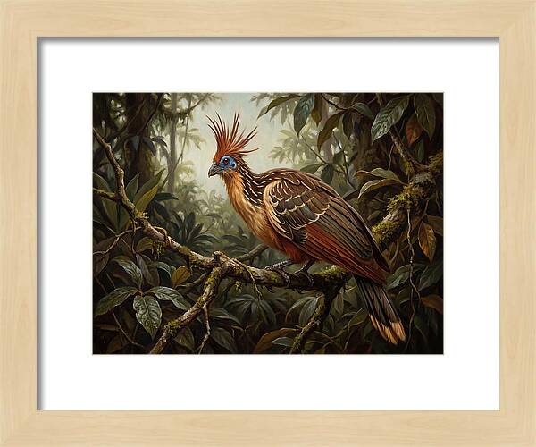 Hoatzin Perched In Lush Jungle