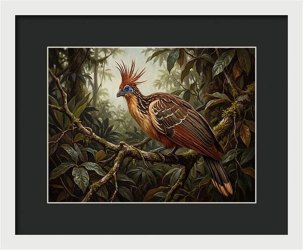 Hoatzin Perched In Lush Jungle