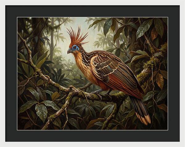 Hoatzin Perched In Lush Jungle