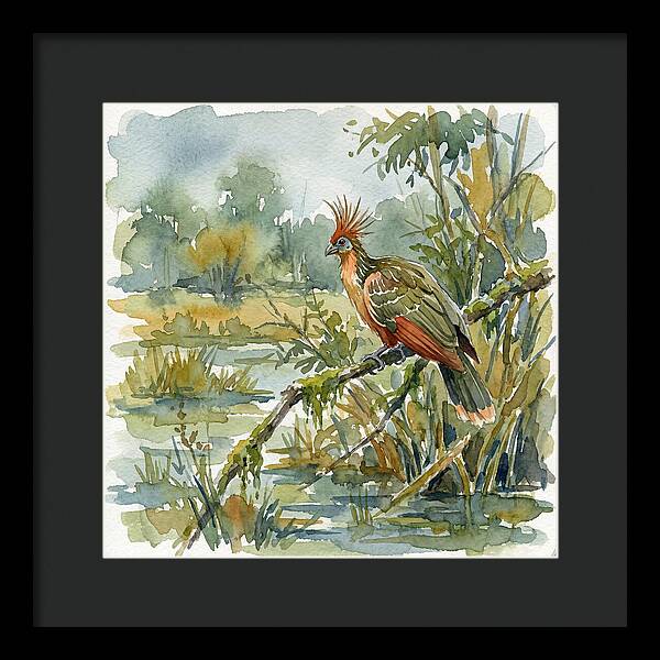 Hoatzin Perched In Nature
