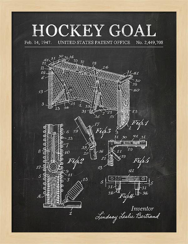 Hockey Goal Chalkboard Patent Us2449708a