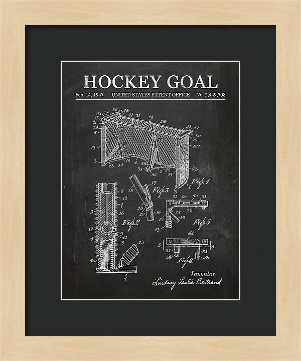 Hockey Goal Chalkboard Patent Us2449708a