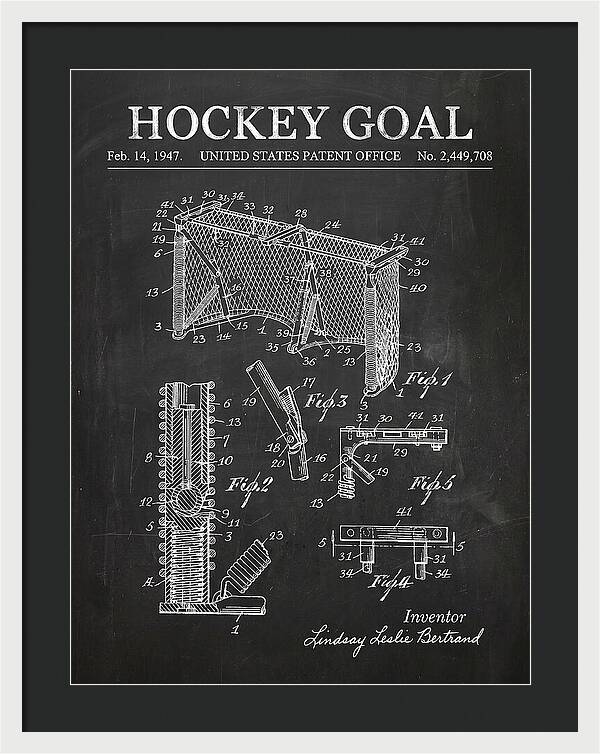 Hockey Goal Chalkboard Patent Us2449708a