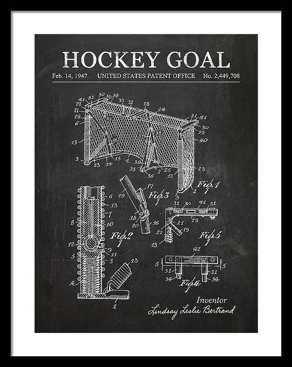 Hockey Goal Chalkboard Patent Us2449708a