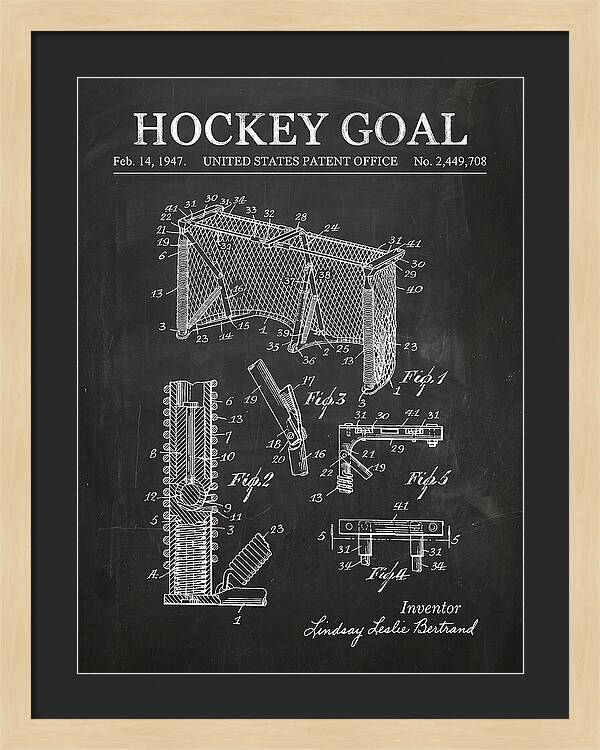 Hockey Goal Chalkboard Patent Us2449708a
