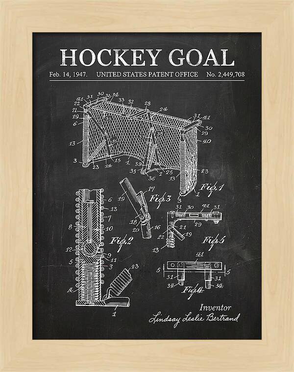 Hockey Goal Chalkboard Patent Us2449708a