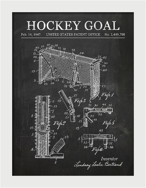 Hockey Goal Chalkboard Patent Us2449708a