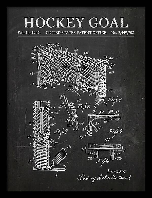 Hockey Goal Chalkboard Patent Us2449708a