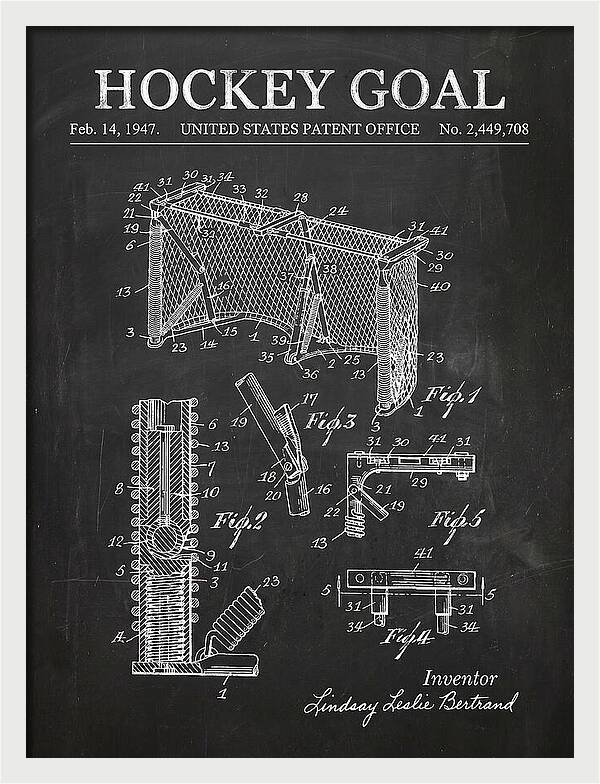 Hockey Goal Chalkboard Patent Us2449708a