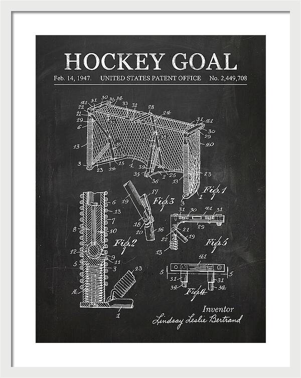 Hockey Goal Chalkboard Patent Us2449708a