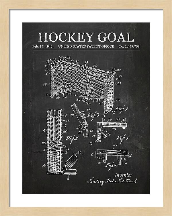 Hockey Goal Chalkboard Patent Us2449708a