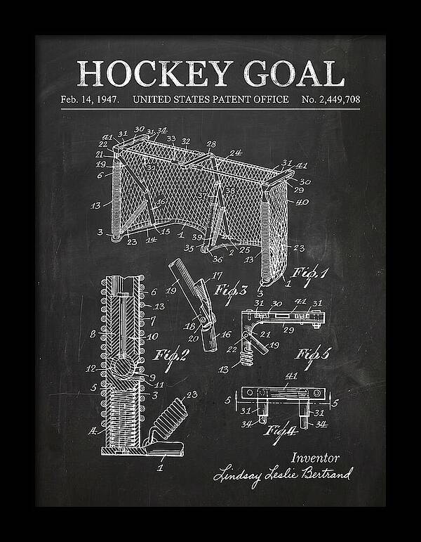 Hockey Goal Chalkboard Patent Us2449708a