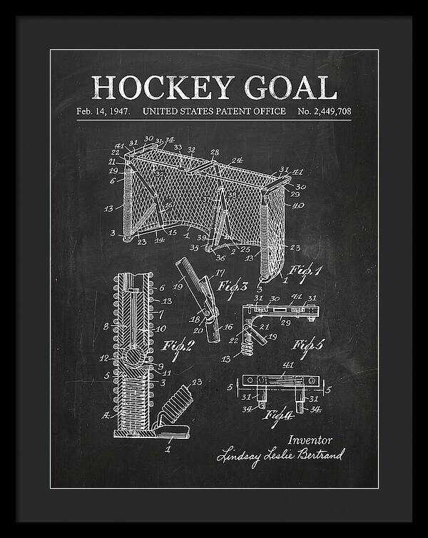 Hockey Goal Chalkboard Patent Us2449708a