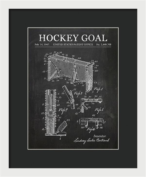 Hockey Goal Chalkboard Patent Us2449708a