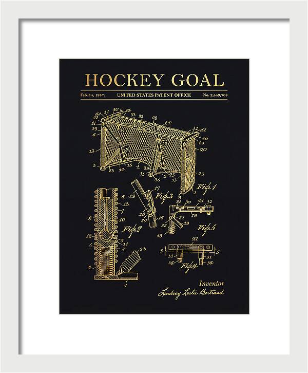 Hockey Goal Gold Patent Us2449708a