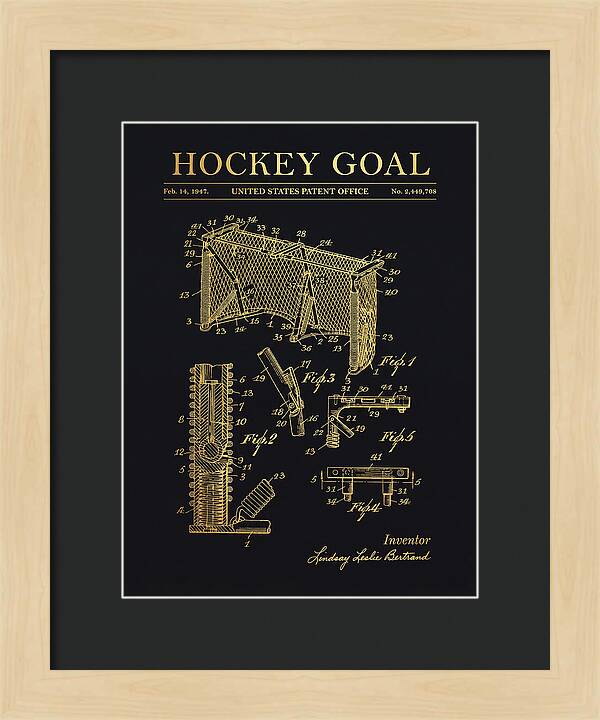 Hockey Goal Gold Patent Us2449708a