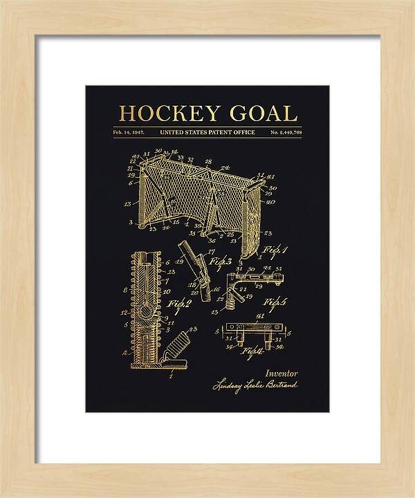 Hockey Goal Gold Patent Us2449708a