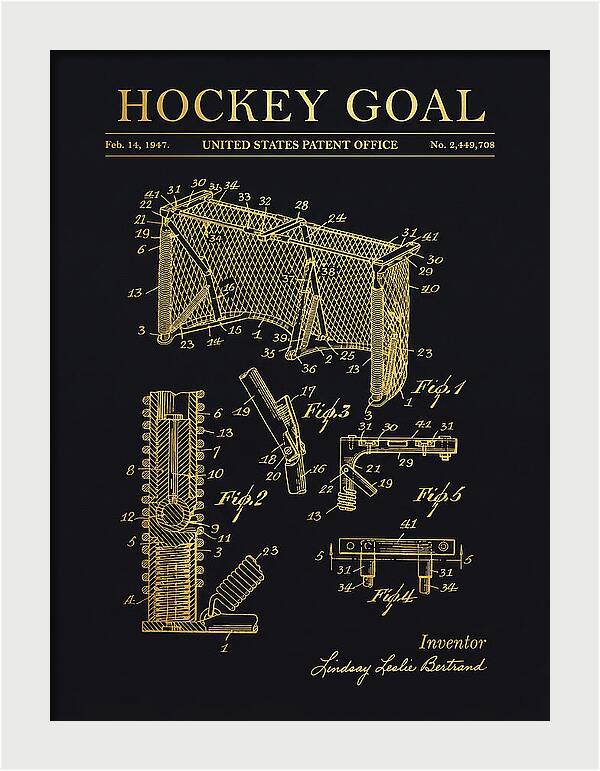 Hockey Goal Gold Patent Us2449708a
