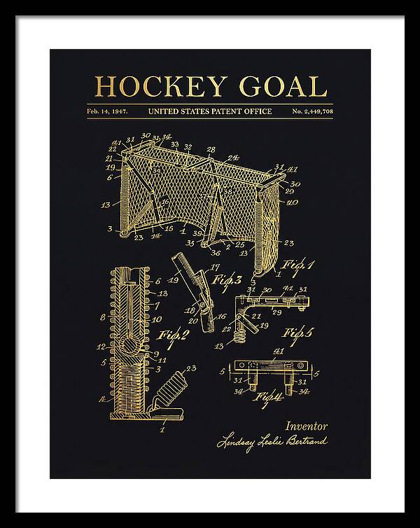 Hockey Goal Gold Patent Us2449708a