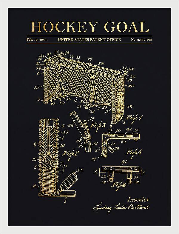 Hockey Goal Gold Patent Us2449708a