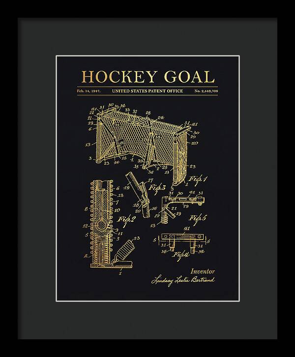Hockey Goal Gold Patent Us2449708a