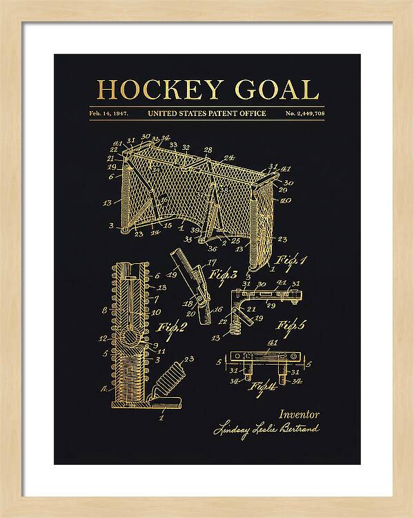 Hockey Goal Gold Patent Us2449708a